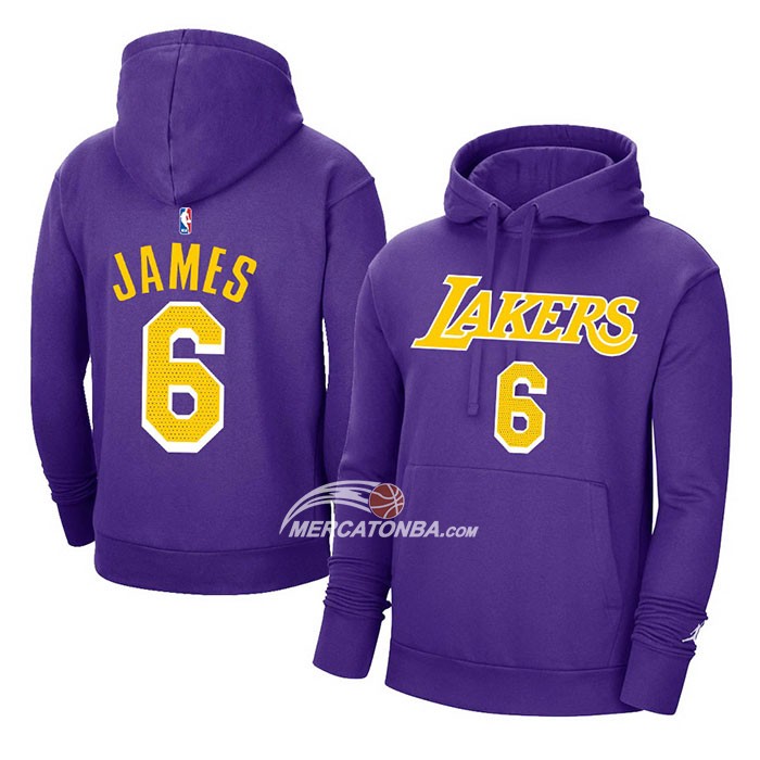 Felpa con Cappuccio Los Angeles Lakers LeBron James Viola